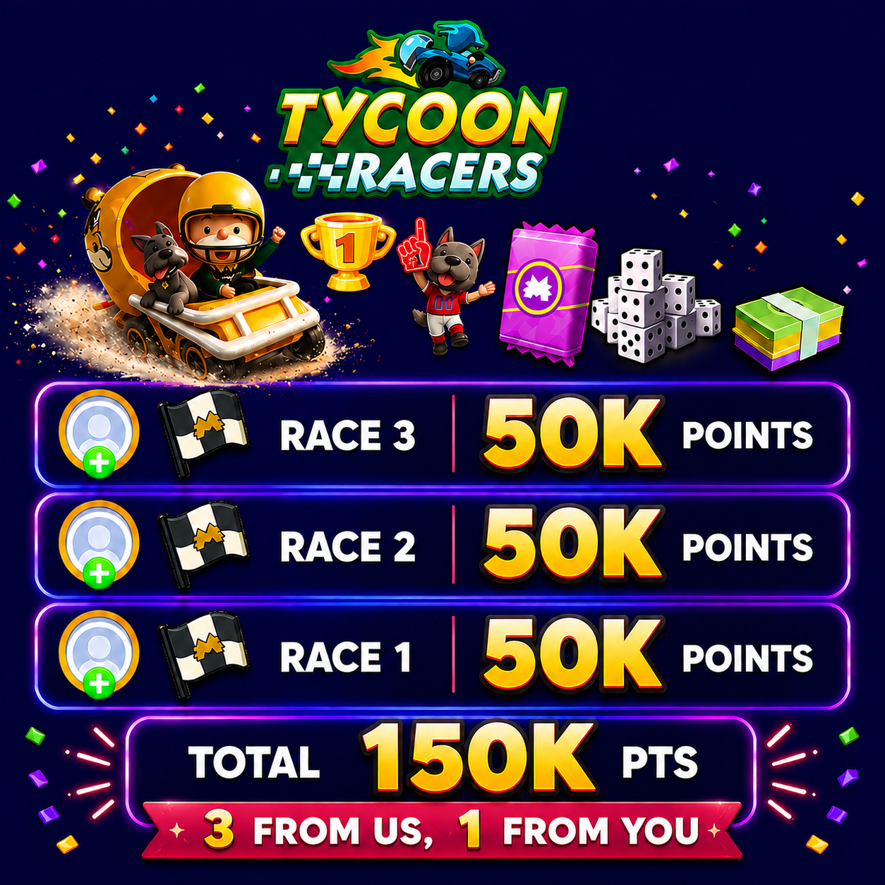 Monopoly GO Racers Event