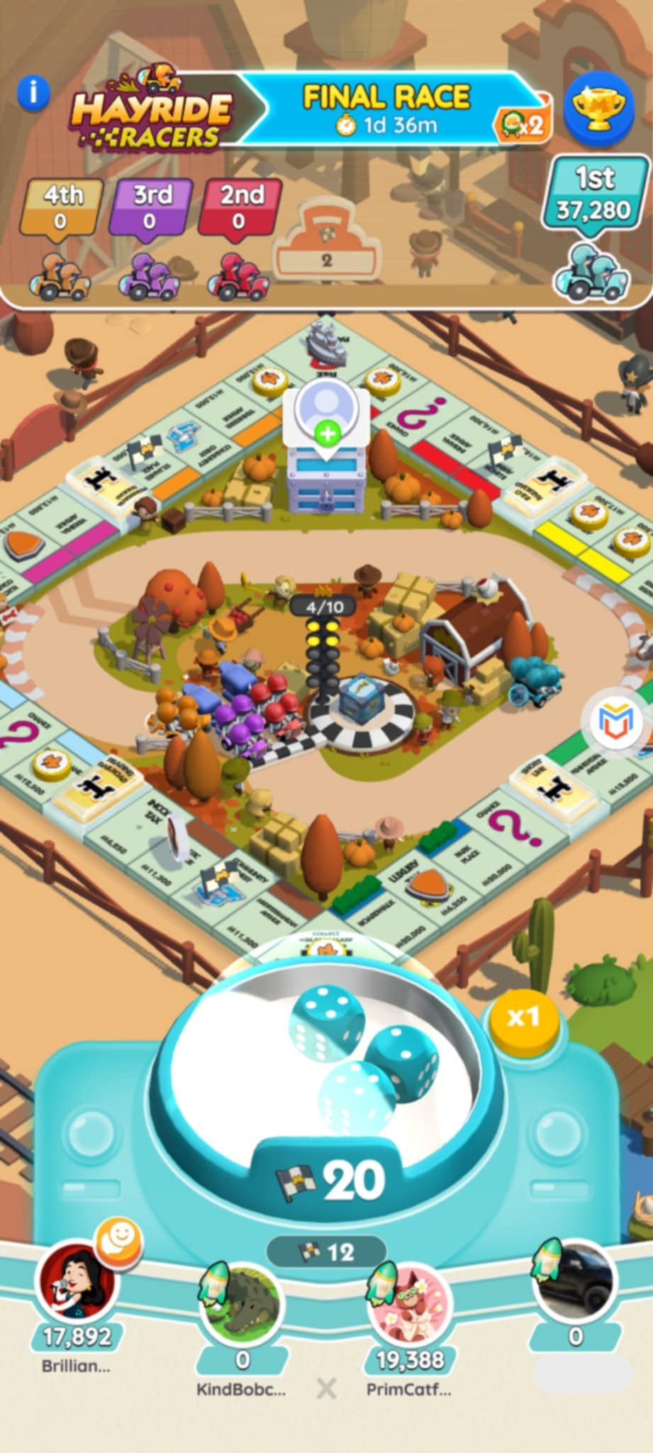 MONOPOLY GO! Tycoon Club - HayRide Racers - Full Carry
