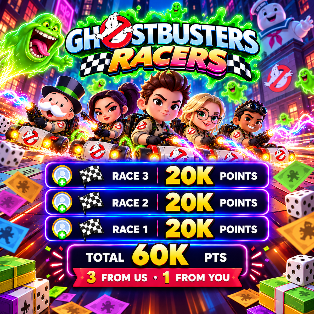 Monopoly GO Ghostbusters Racers Event