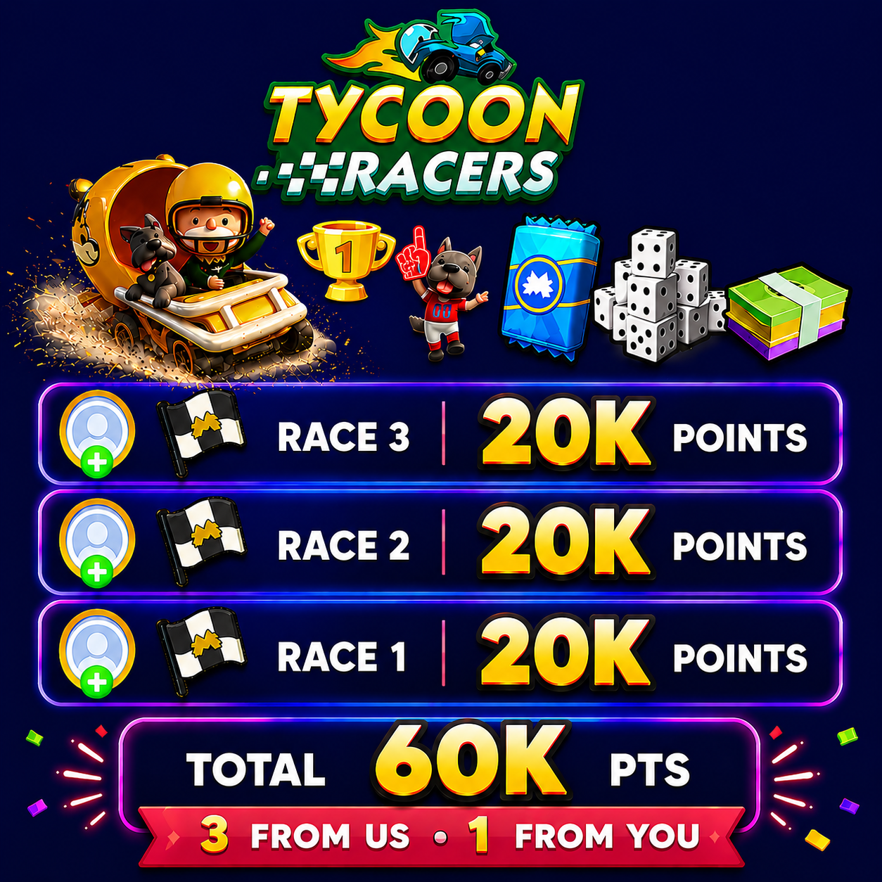 Monopoly GO Racers Event