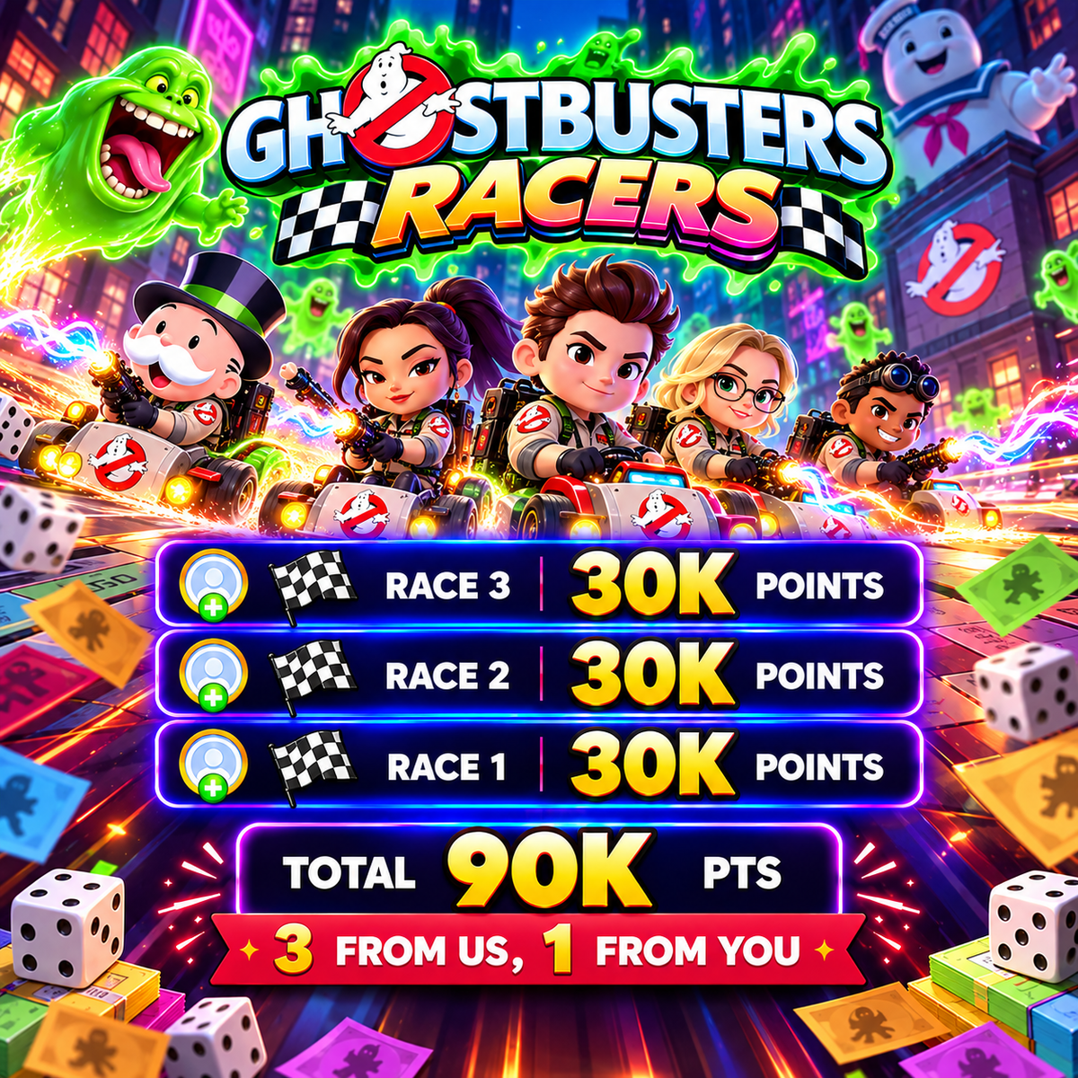 Monopoly GO Ghostbusters Racers Event