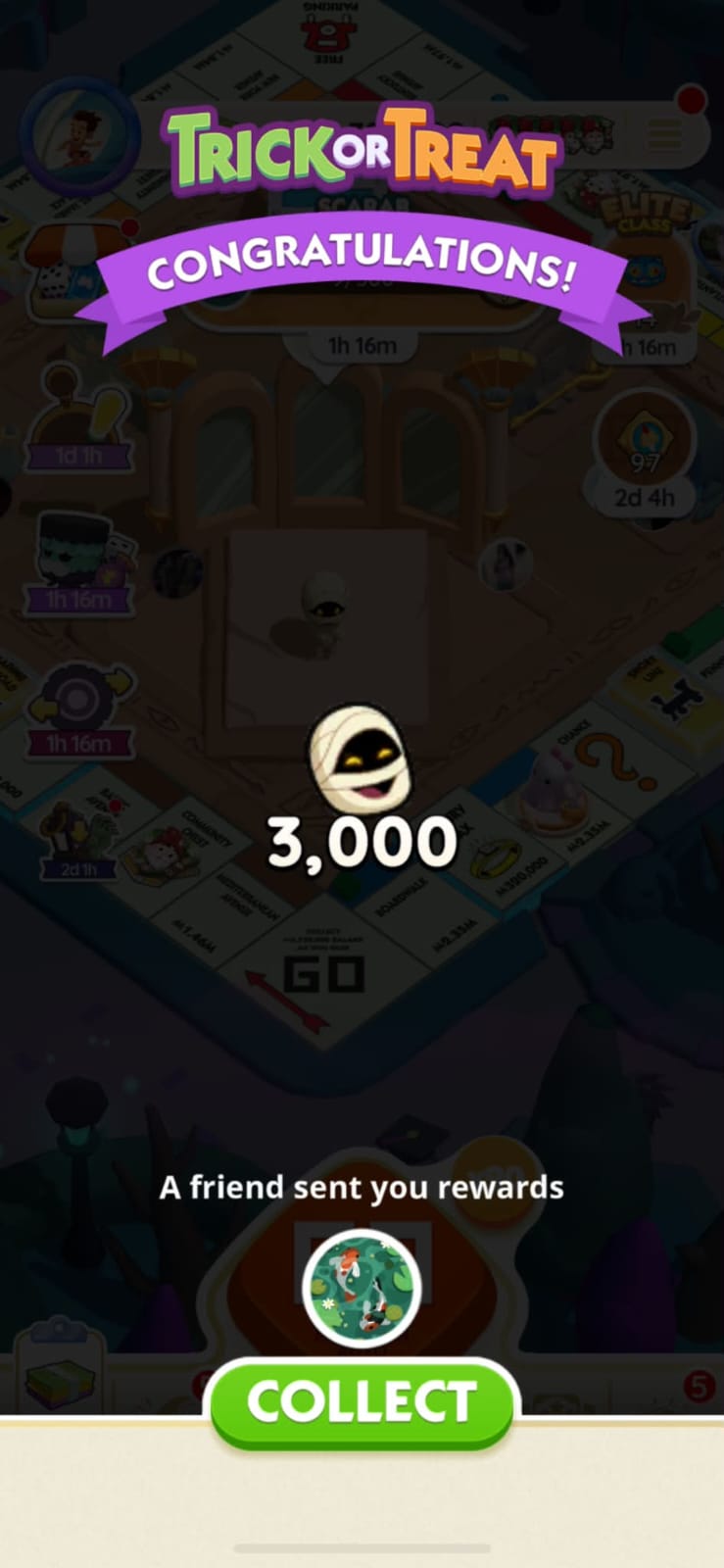 Monopoly GO Trick or Treat Points - Top Event Boost