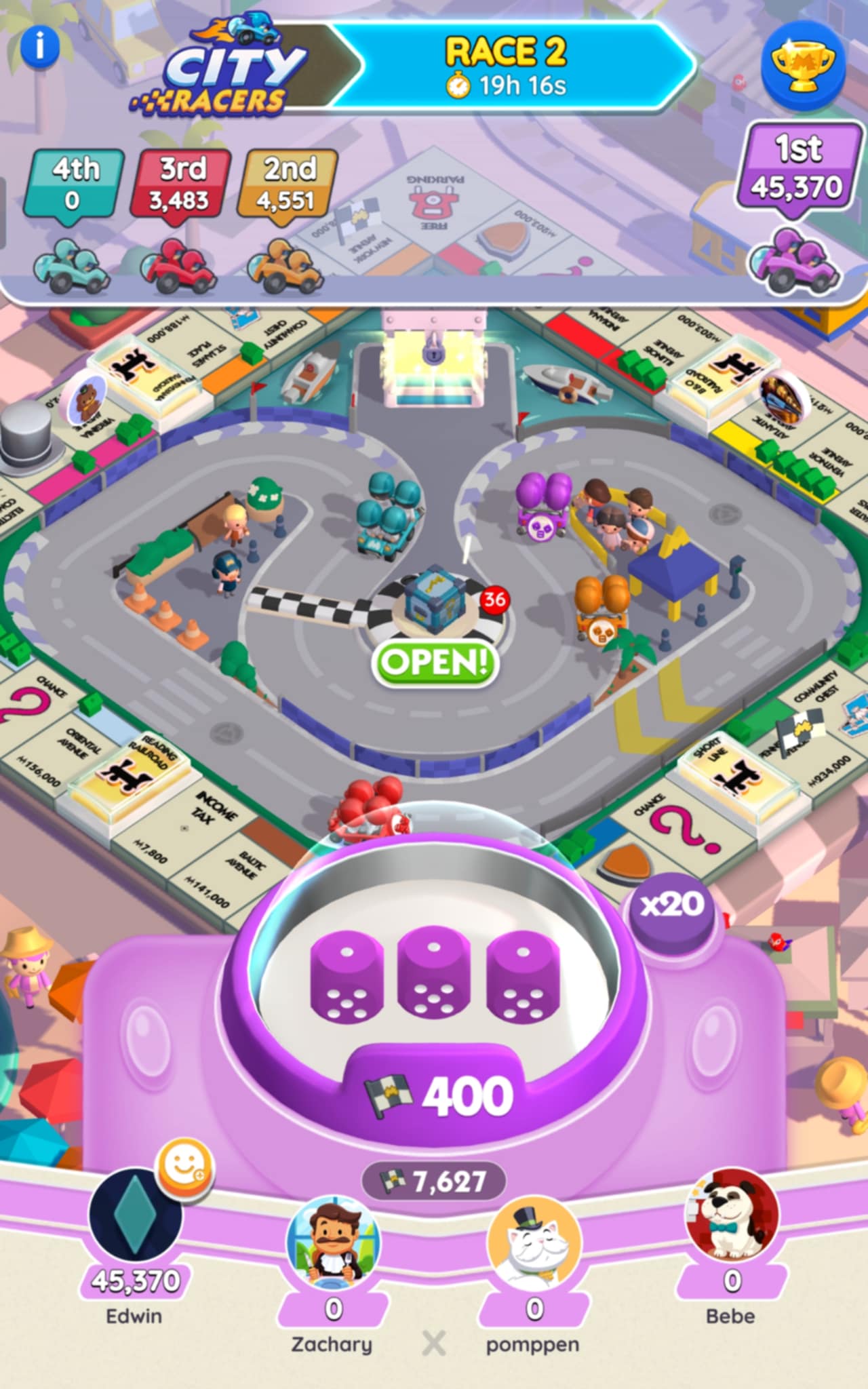 MONOPOLY GO! Tycoon Club - HayRide Racers - Full Carry